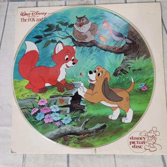 Vintage 1981 Walt Disney The Fox and the Hound Pictire Disc Vinyl Record - Picture 11 of 15
